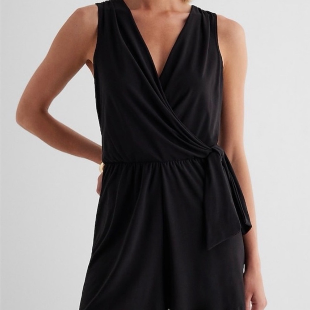 Express Black Sleeveless Romper